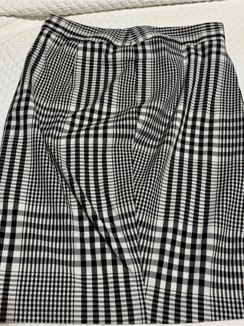 The Limited Black and White Gingham Skirt